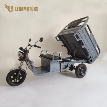 Elektrická nákladní tříkolka Leramotors Cargo G1 1000W - Tuk Tuk Šedá