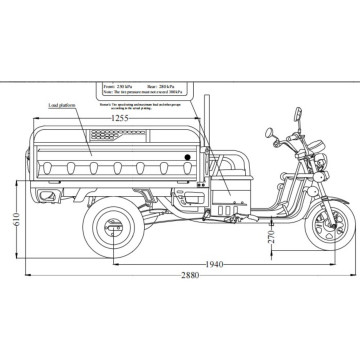 Elektrická nákladní tříkolka s kabinou Leramotors Cargo G1 1000W - Tuk Tuk Červená