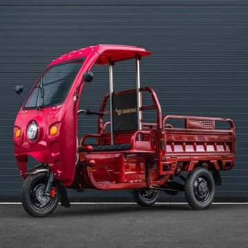 Elektrická nákladní tříkolka s kabinou Leramotors Cargo G1 1000W - Tuk Tuk Červená
