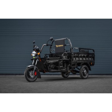 Elektrická nákladní tříkolka s kabinou Leramotors Cargo G1 1000W - Tuk Tuk Černá