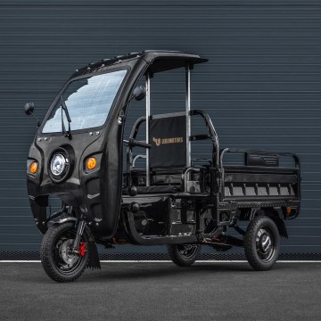 Elektrická nákladní tříkolka s kabinou Leramotors Cargo G1 1000W - Tuk Tuk Černá